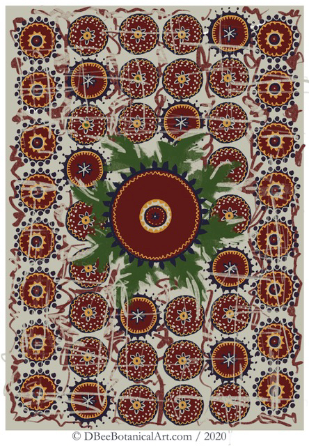 Painting a Rug - dbeeartanddesign.com